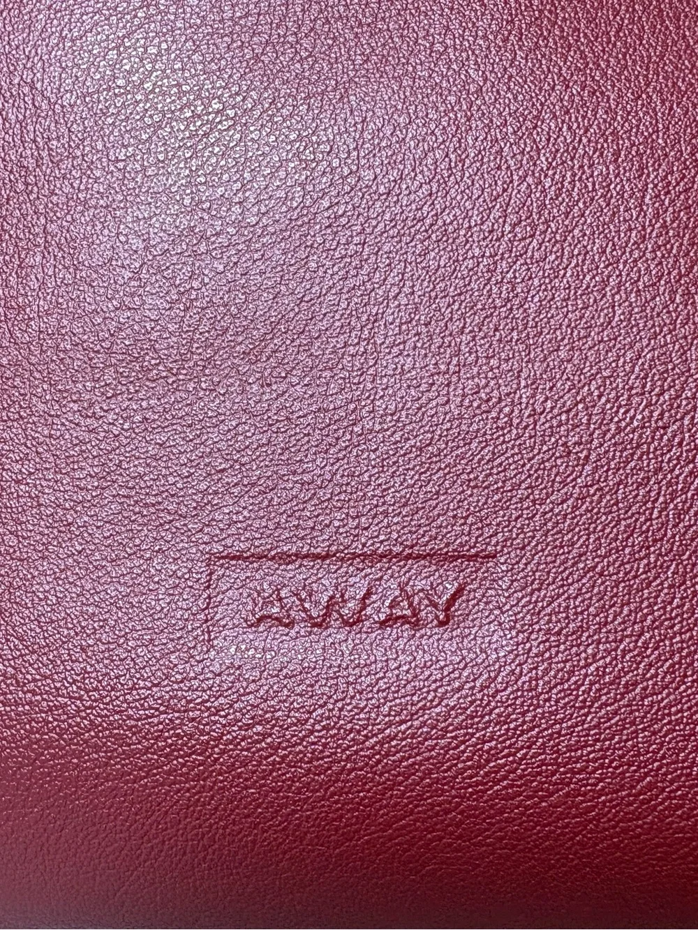 Away The Latitude Tote Ruby Burgundy Leather Travel Laptop Carry On Bag EUC